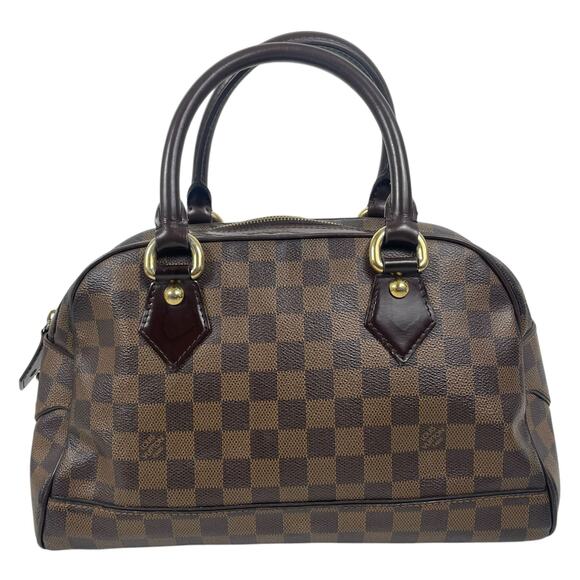 Louis Vuitton Damier Ebene Duomo Coated Canvas Top Handle Bag Brown - Picture 2 of 16
